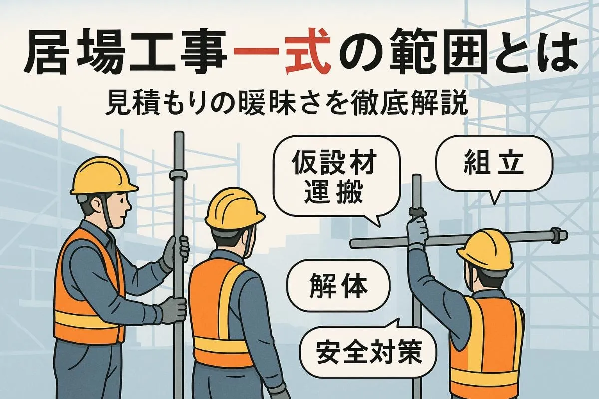 足場工事内容の一式とはどこまでを含むのか！曖昧な見積もりの裏側を徹底分析