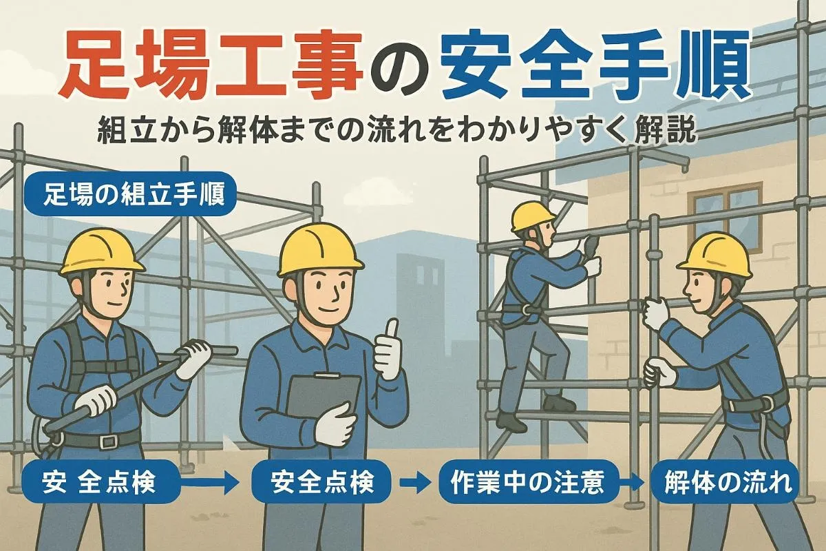 足場工事の手順で失敗しないための安全な施工方法と組み立て方・解体までの流れ