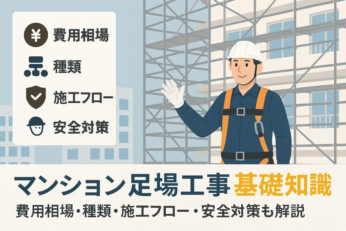 マンションの足場工事の基礎知識と費用相場徹底解説｜種類や施工フロー・安全対策もわかる