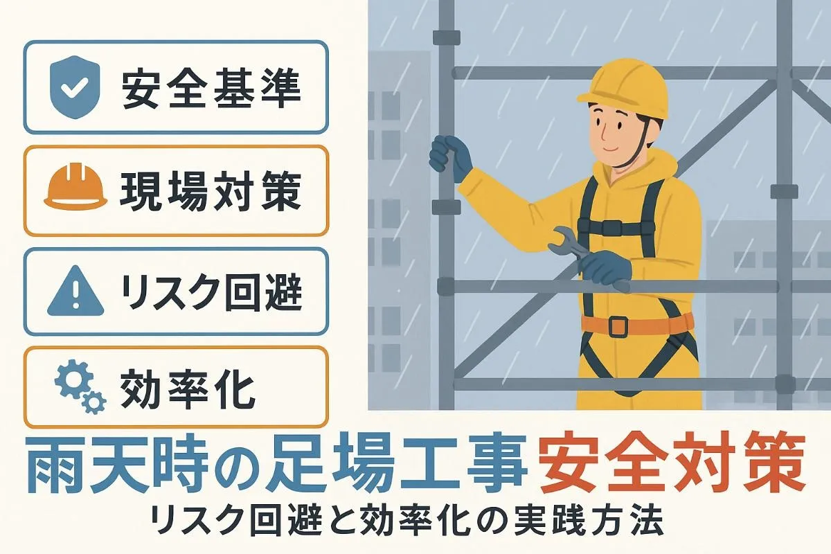 足場工事で雨の日の安全基準と現場対策を徹底解説！リスク回避と効率化の実践方法