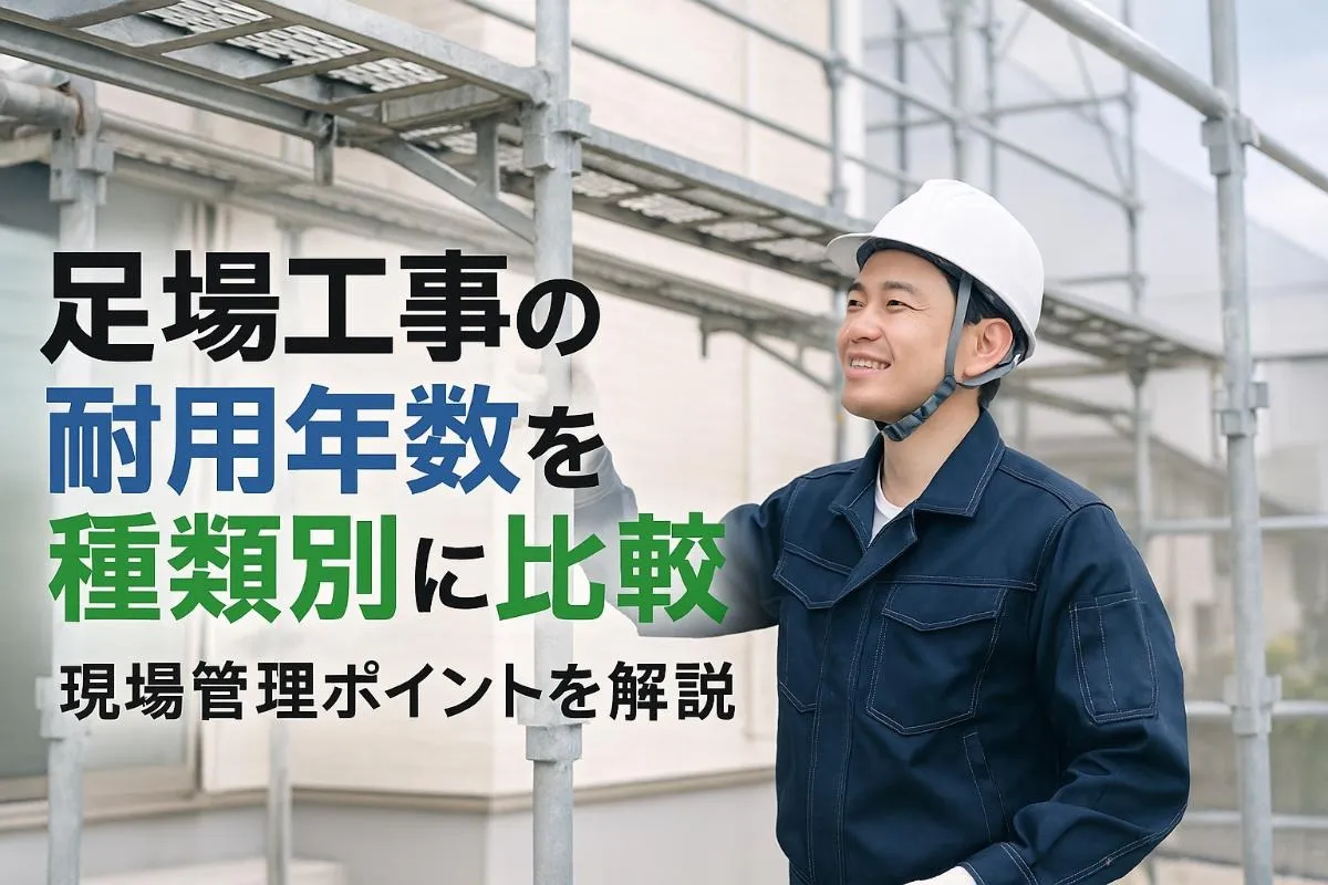 足場工事の耐用年数を種類別に比較！現場管理ポイントを解説