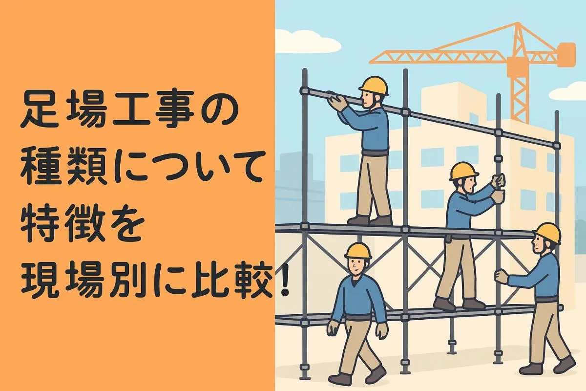足場工事の種類について特徴を現場別に比較！用途や費用・安全性もわかる選び方ガイド