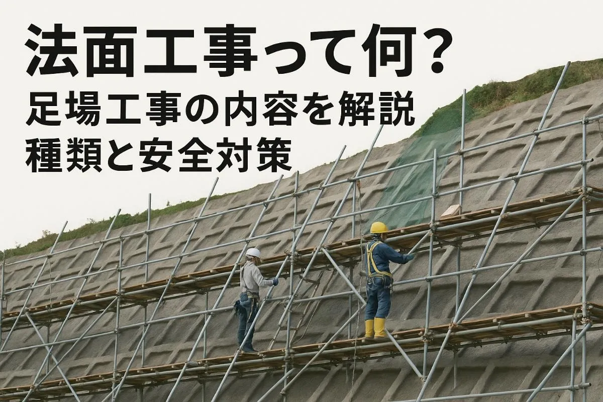 法面工事って何？足場工事の内容を解説｜足場の種類と安全対策